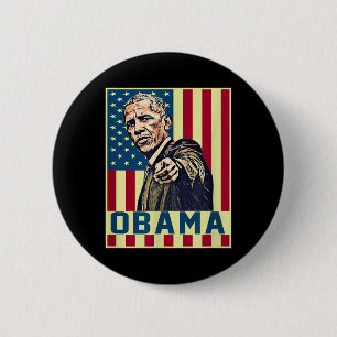 Barack Obama 44th Usa President Pop Art Vintage Us 6 Cm Round Badge