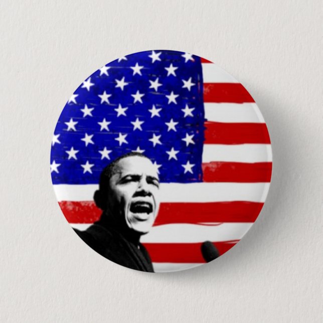 Barack Obama 6 Cm Round Badge (Front)