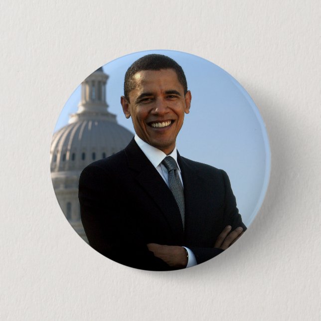 Barack Obama 6 Cm Round Badge (Front)