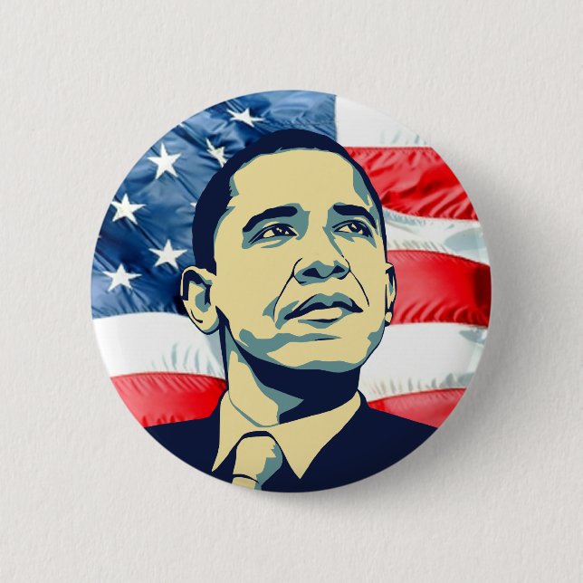 Barack Obama 6 Cm Round Badge (Front)