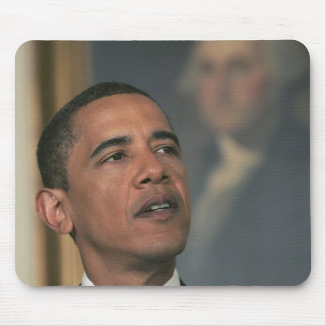 Barack Obama announce his intent to nominate Mouse Pad (Front)