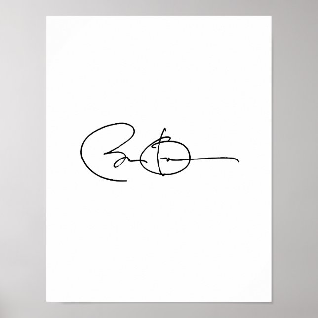 BARACK OBAMA AUTOGRAPH -.png Poster (Front)