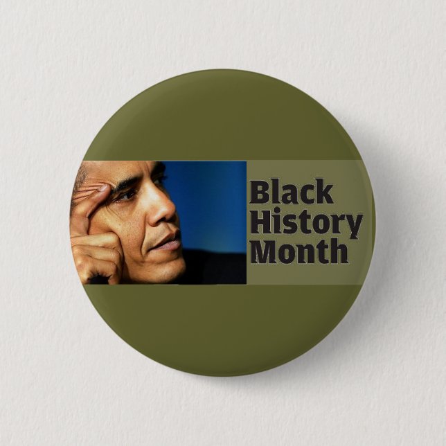 Barack Obama Black History Month Button (Front)