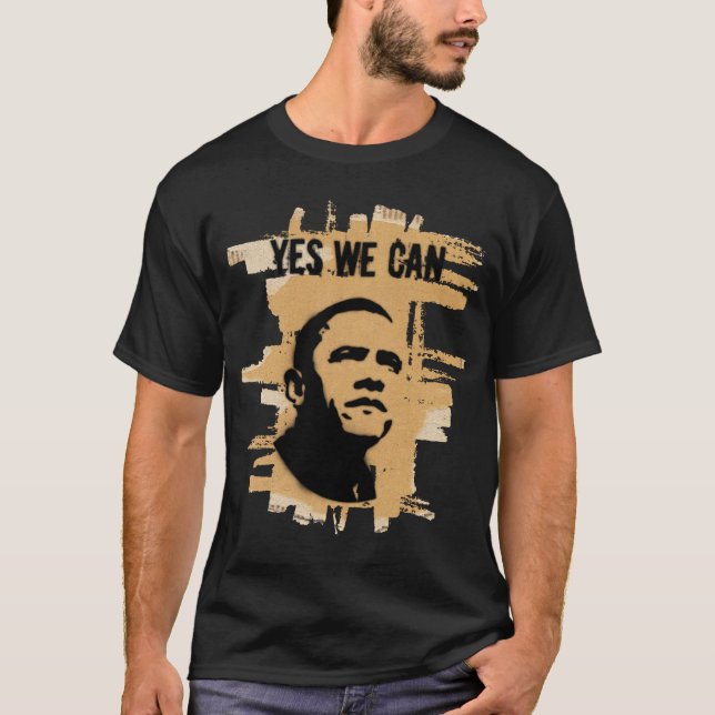 Barack Obama (Both sides) Stencil Cardboard T-Shirt (Front)