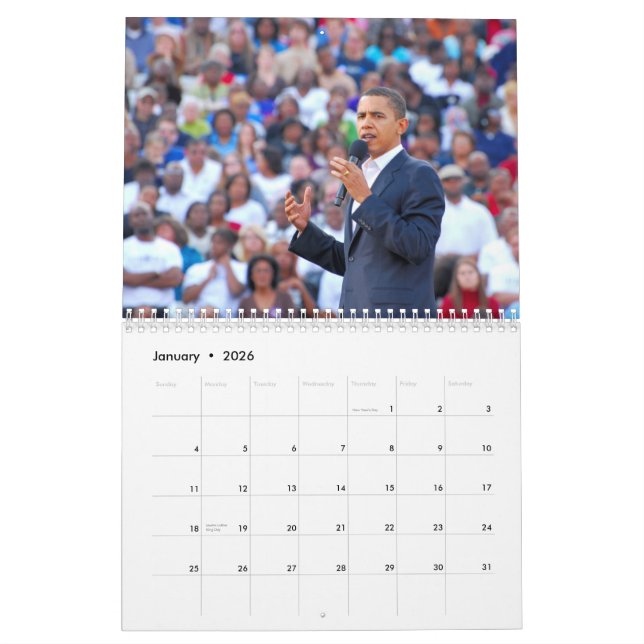Barack Obama Calendar (Jan 2026)