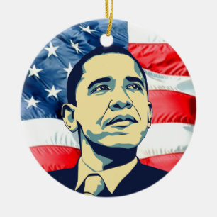 Barack Obama Ceramic Ornament