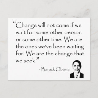 Barack Obama - CHANGE merchandise Postcard
