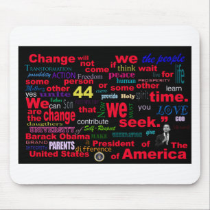 Barack Obama Change quote Mouse Pad