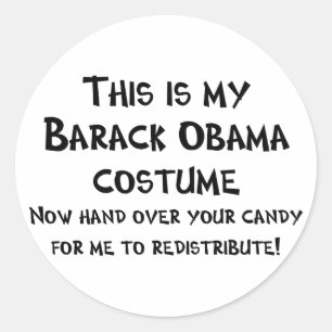 Barack Obama Costume Classic Round Sticker