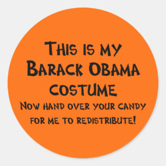 Barack Obama Costume Classic Round Sticker
