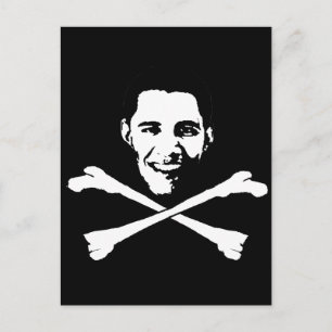 Barack Obama Crossbones Postcard
