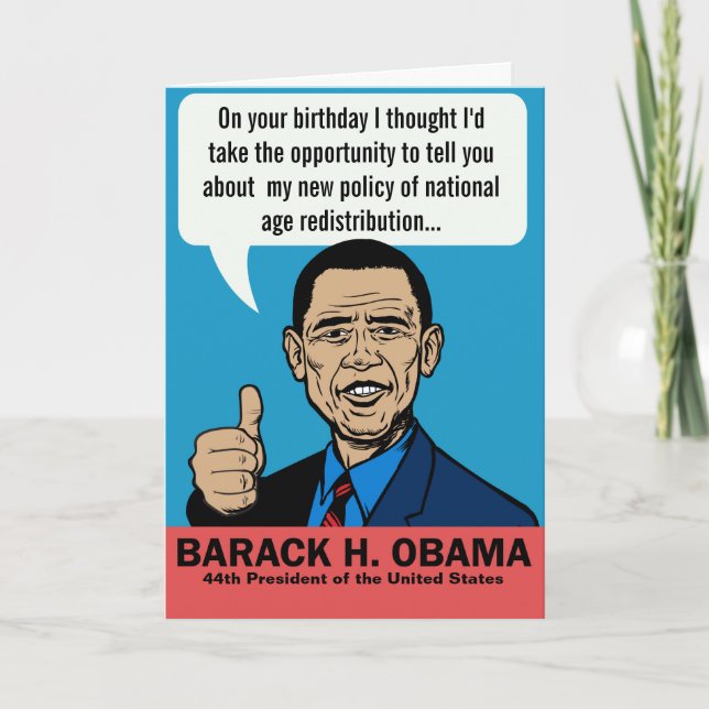 Barack Obama Customisable Card (Front)