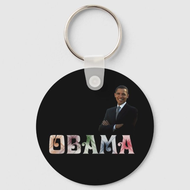Barack Obama Design Key Ring (Front)