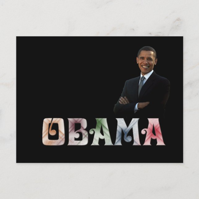 Barack Obama Design Postcard (Front)