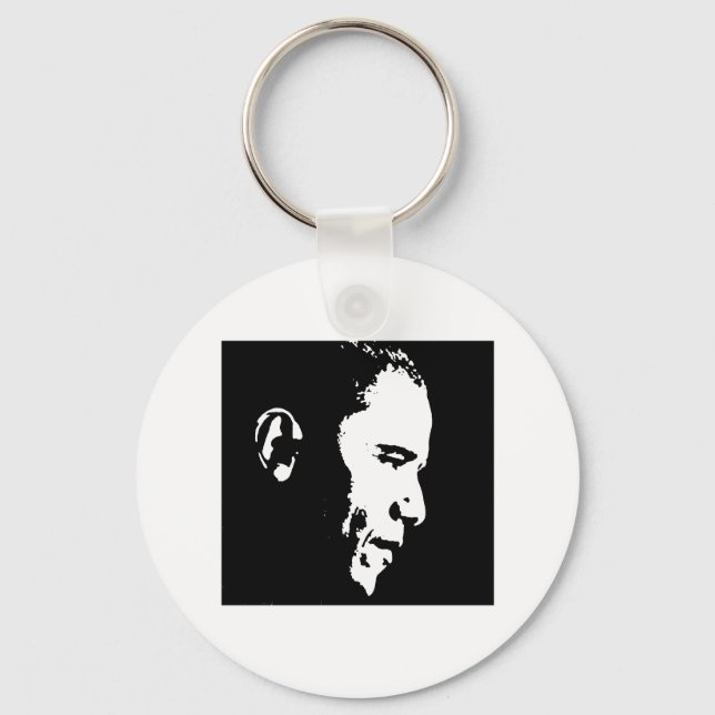 Barack Obama Face Key Ring (Front)