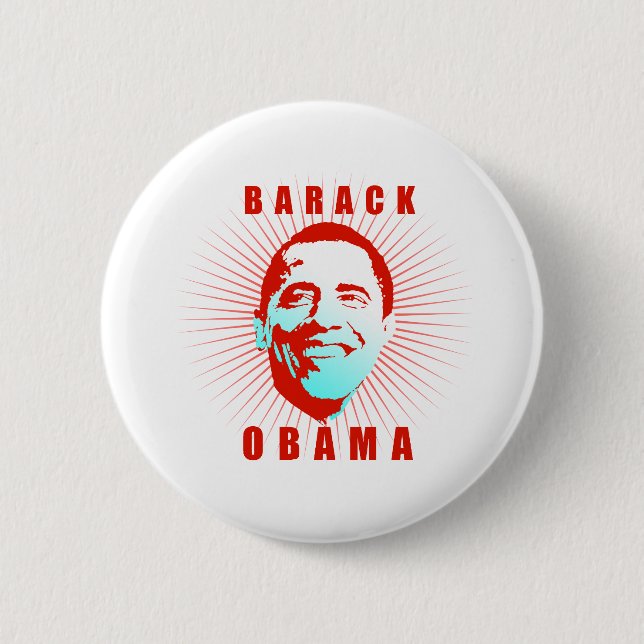 Barack Obama Face T-shirt 6 Cm Round Badge (Front)