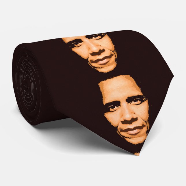 Barack Obama Face Tie (Rolled)