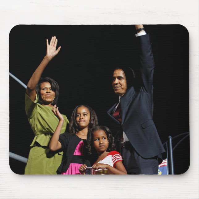 Barack Obama Family Mouse Pad (Front)