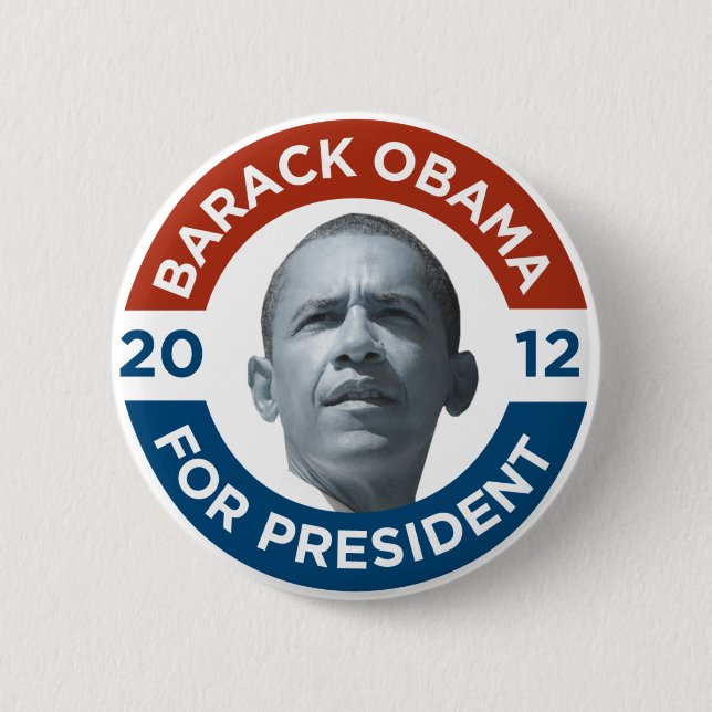Barack Obama For President 2012 6 Cm Round Badge (Front)