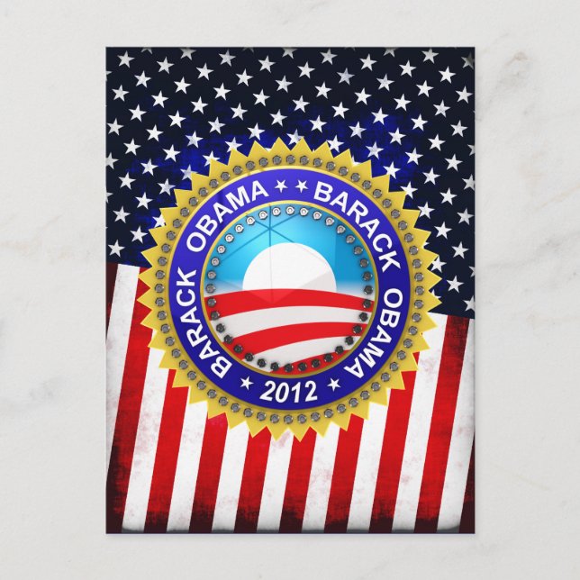 Barack Obama for president 2012 Postcard (Front)