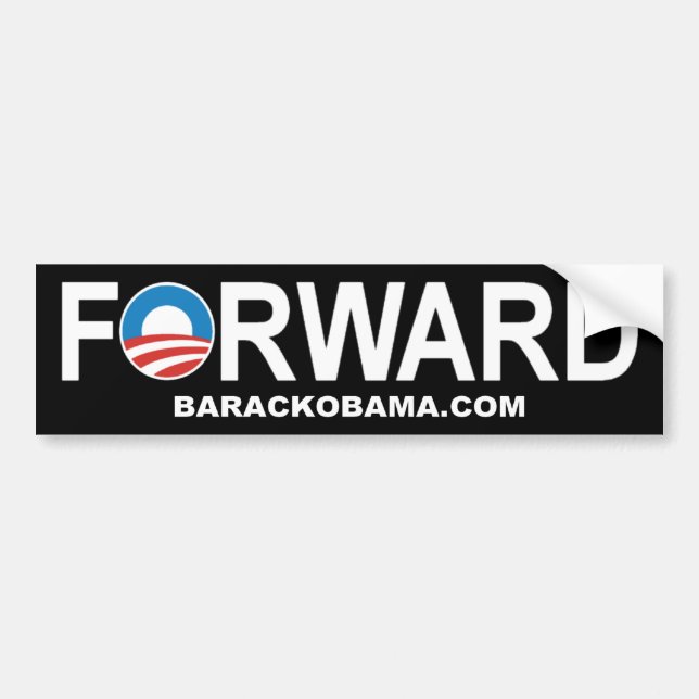 Barack Obama 'Forward' Bumper Sticker (Front)
