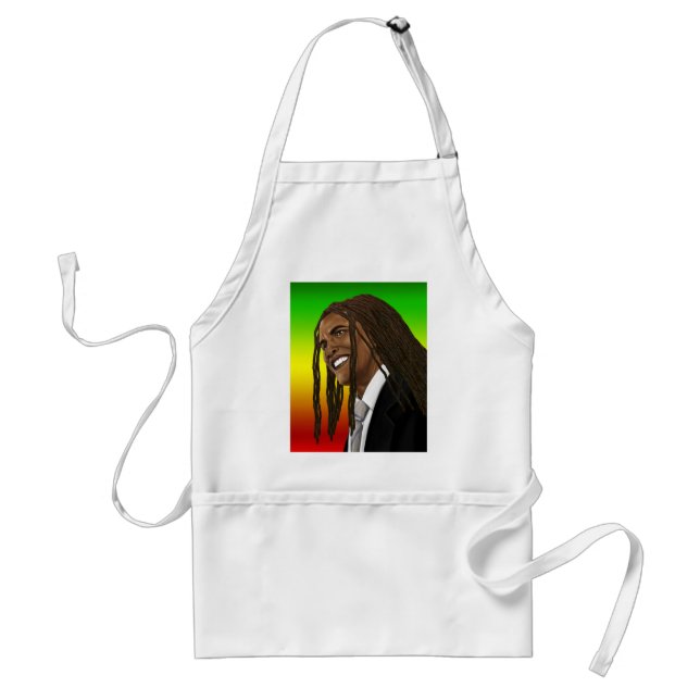 Barack Obama Goes Rasta Reggae style Standard Apron (Front)