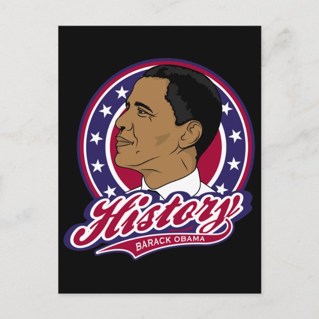 Barack Obama History Postcard (Front)