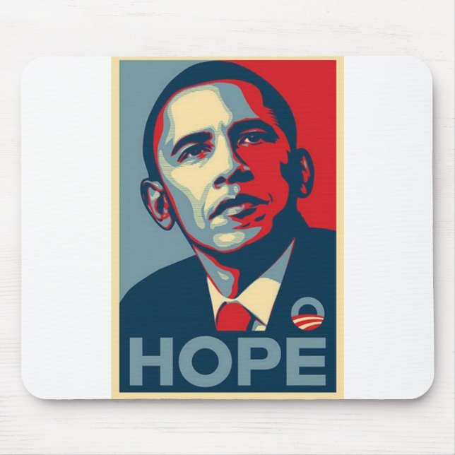 Barack Obama Hope Poster Mouse Pad (Front)