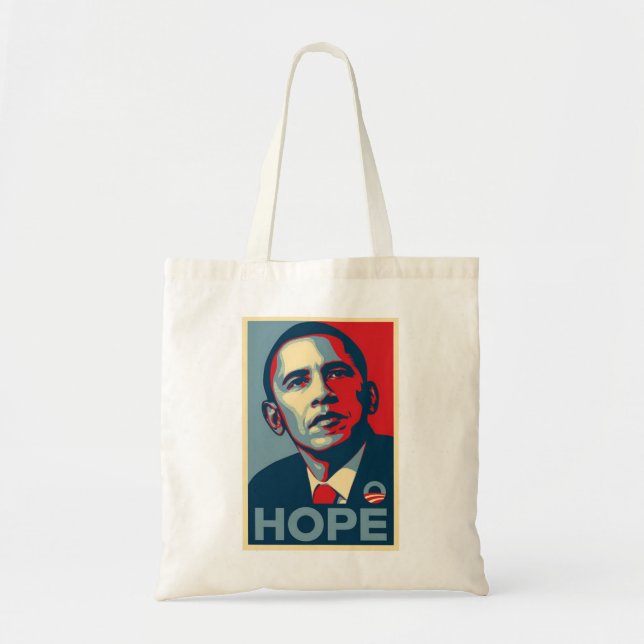 Barack Obama Hope Poster Tote Bag (Front)