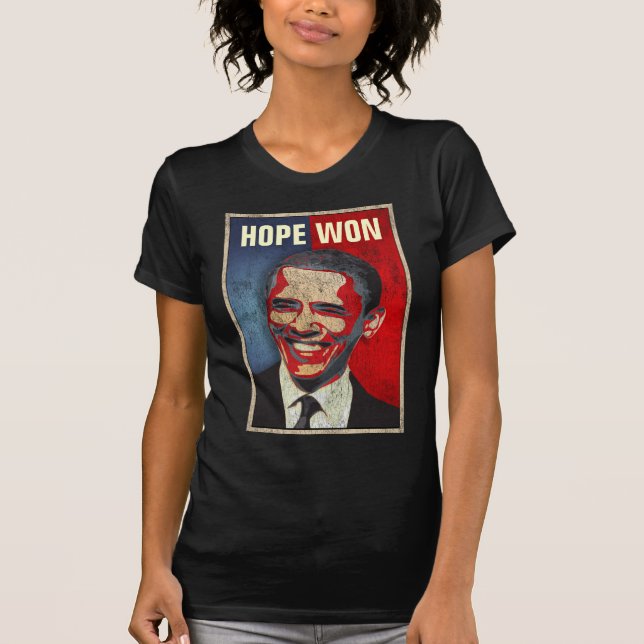 Barack Obama -  HOPE WON T-Shirt (Front)