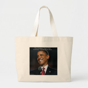 Barack Obama & Humour Quote Gifts & Cards Large Tote Bag