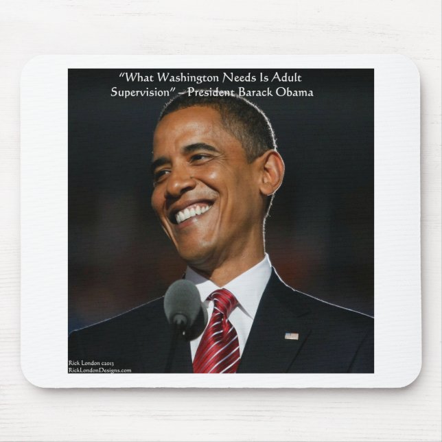 Barack Obama & Humour Quote Gifts & Cards Mouse Pad (Front)