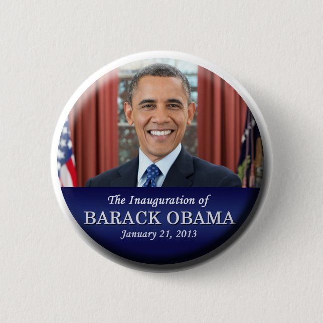 Barack Obama Inauguration 2013 6 Cm Round Badge (Front)
