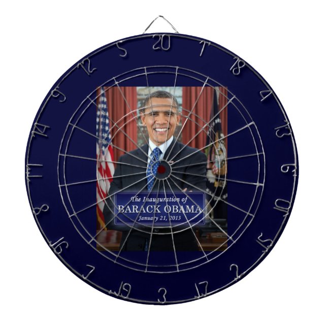 Barack Obama Inauguration 2013 Dartboard (Front)