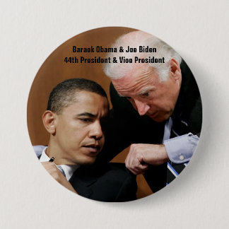 Barack Obama & Joe Biden 7.5 Cm Round Badge