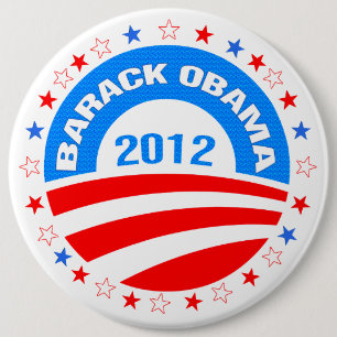 Barack Obama  Logo 2012-Diamond Pattern Texture 6 Cm Round Badge