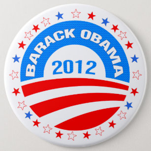 Barack Obama  Logo 2012-Diamond Pattern Texture 6 Cm Round Badge