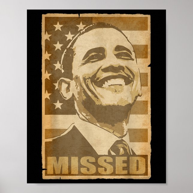 Barack Obama Missed Torn Poster  (Front)