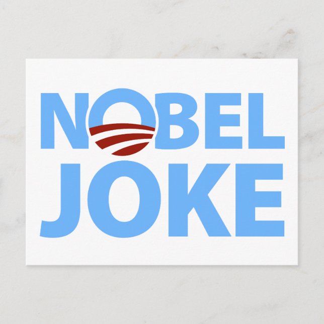 Barack Obama: Nobel Joke Postcard (Front)