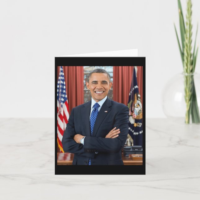 Barack Obama Photo 44th President Potus Patriotic  Card (Front)