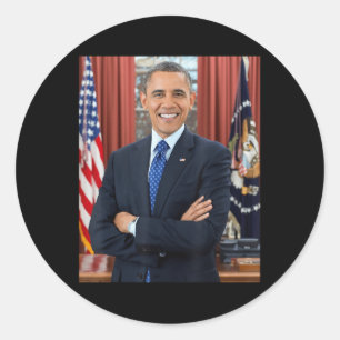 Barack Obama Photo 44th President Potus Patriotic  Classic Round Sticker