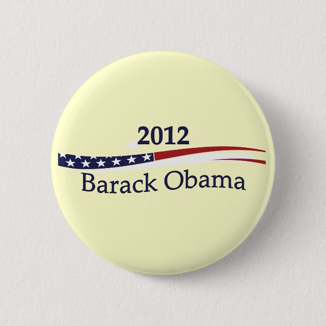 Barack Obama Pin/Button 6 Cm Round Badge (Front)