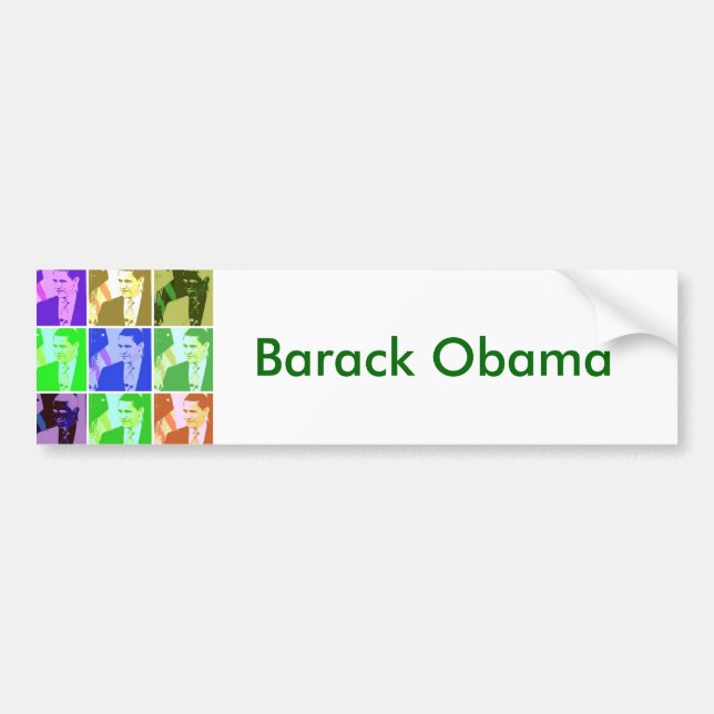Barack Obama Pop Art Bumper Sticker (Front)