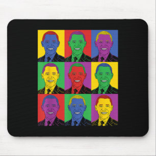 Barack Obama Pop Art - Vintage History Tee Mouse Pad
