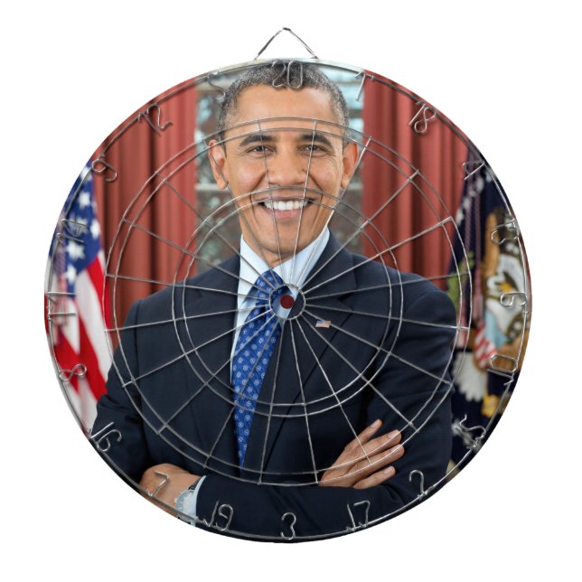 Barack Obama portrait Dartboard (Front)
