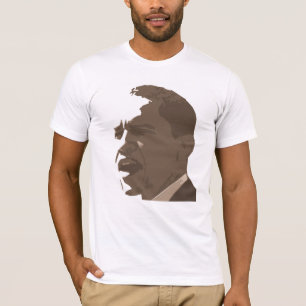 Barack Obama Portrait in Sepia Tone Shirt