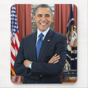 Barack Obama portrait Mouse Pad