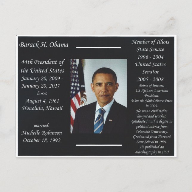 Barack Obama Postcard (Front)