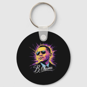 Barack Obama President Portrait Patriotic  Key Ring