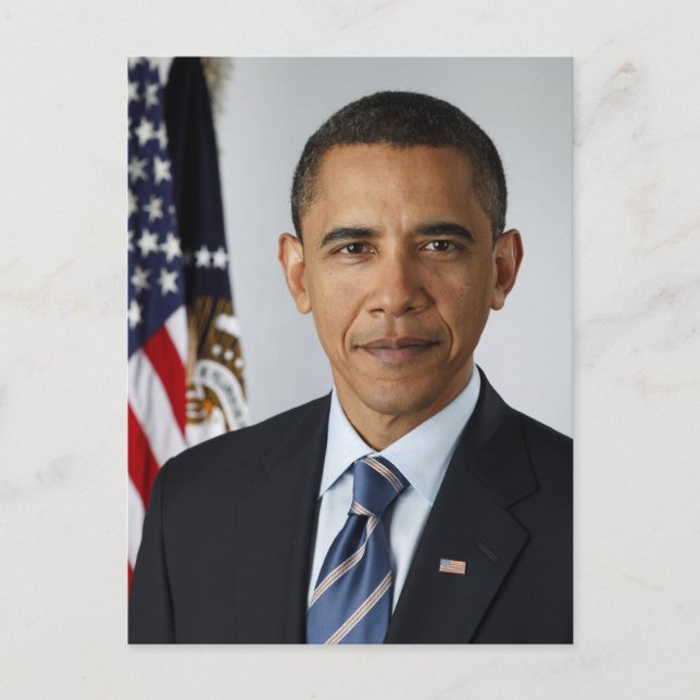 Barack Obama Presidential Portrait Postcard (Front)